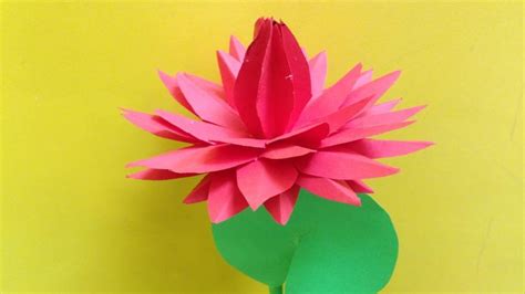 How To Make Water Lily Paper Flower Easy Origami Flowers For