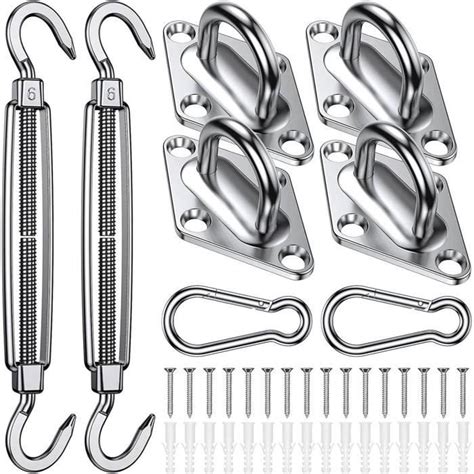 Kit de Fixation de Voile D Ombrage Robuste M6 MatéRiel D Installation