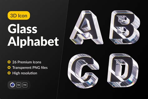 Glass Alphabet 3d Icon Pack 26 Free Download Sign And Symbols 3d Icons Iconscout