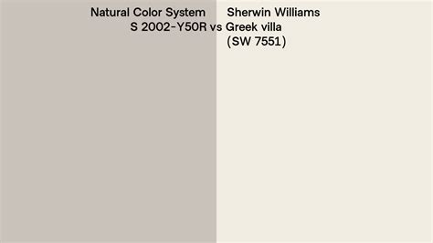 Natural Color System S Y R Vs Sherwin Williams Greek Villa Sw