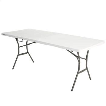 Mesa Resina Plegable Rectangular X X Cm Rdm Basic Blanco