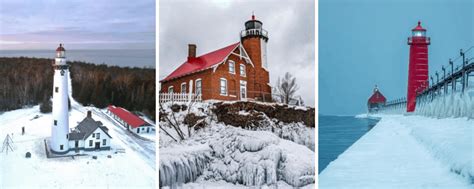 Lake Michigan Lighthouse In Winter | Shelly Lighting