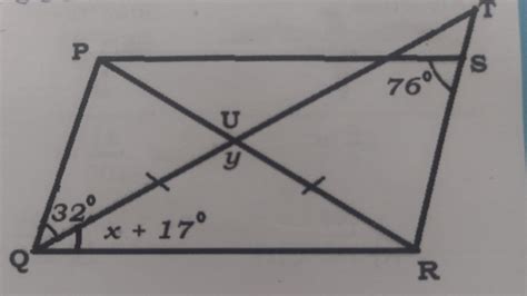 In The Given Figure Not Drawn To Scale PQRS Is A Parallelogram OUT