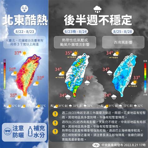 一張圖看一周天氣！氣象局揭變天時間 降雨熱區出爐