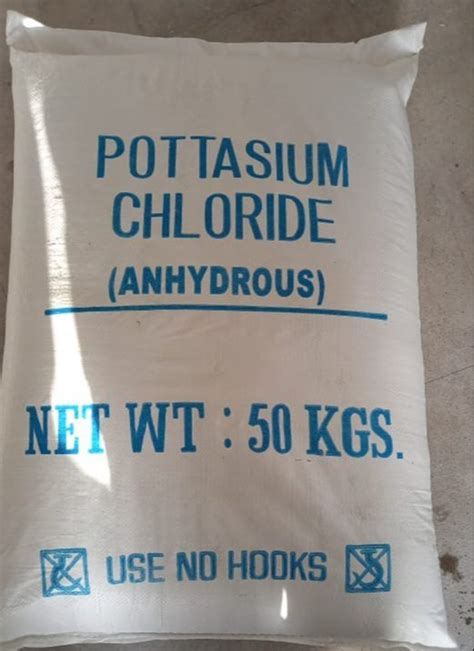 Kcl Potassium Chloride Powder 99 Grade Standard Industrial Grade At Rs 50kg In Chennai