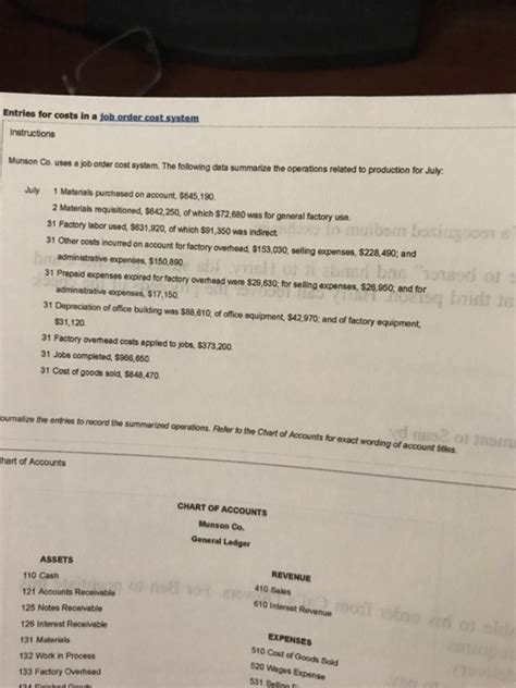 Solved Entries For Costs In A Job Order Cost System Chegg