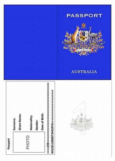 An Australian Passport Is Shown In This Image