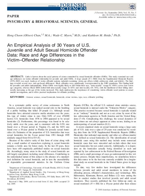 Pdf An Empirical Analysis Of 30 Years Of U S Juvenile And Adult