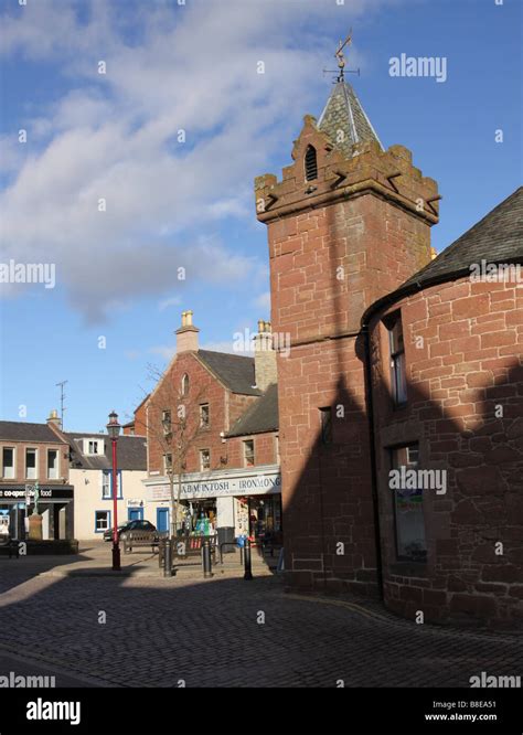 Village Square With Peter Pan Statue And Museum Kirriemuir Scotland