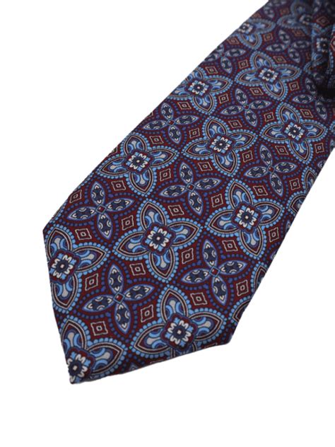 Corbata Seda Estampado Geometrica Gentleman Moda Hombre