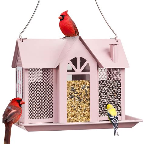 Kingsyard Bird Feeder House For Outside Metal Mesh Wild Bird Feeder