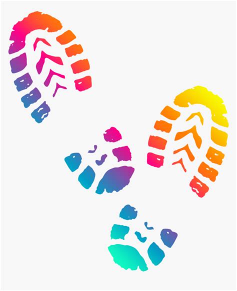 Colourful Footsteps Clipart