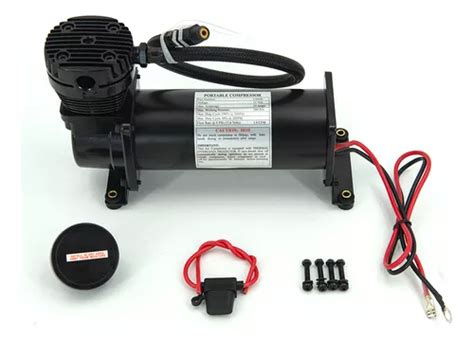 Compresor De Suspensión Air Ride Negro De 12 V 3 8 Npt 480 Cuotas