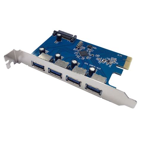 X Media Usb 3 0 4 Port Pci Express Pcie X1 Host Controller Card