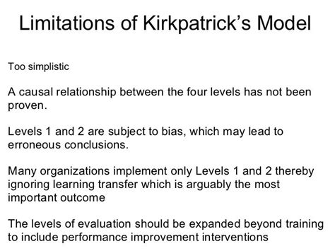 Kirkpatricks Four Levels Of Evaluation Model