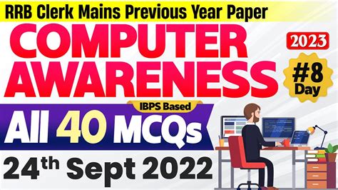 Rrb Clerk Mains 24 Sept 2022 Previous Year Computer Awareness Questions