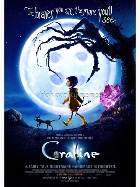 "Coraline" Poster by hannalavoie | Redbubble Animated Movie Posters, Horror Movie Posters ...