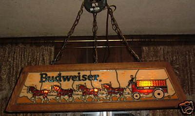 Budweiser Clydesdales pool table light stain glass look | #45506925