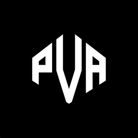 Le Logo En Forme De Lettre Pva Avec Forme De Polygone Pva Polygone Et