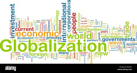 Word Cloud Tags Concept Illustration Of Globalization Stock Photo Alamy