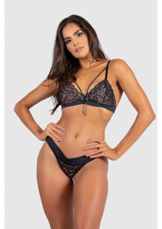 Conjunto Lingerie Perla Rosa Ref P D Kaisan