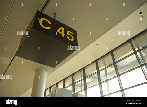 141004 Dublin Airport Dublin Ireland An Information Gate Number Sign At