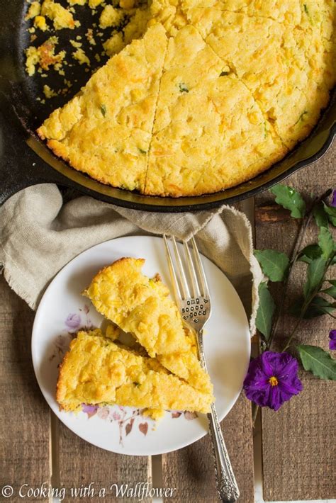 Cast Iron Skillet Cheddar Jalapeno Cornbread