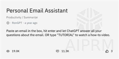 Prompt Personal Email Assistant By Rongpt Aiprm For Chatgpt