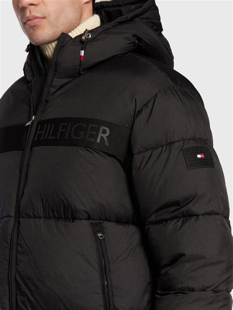 Tommy Hilfiger Geac Din Puf Ny High Loft Mw Mw Negru Regular Fit