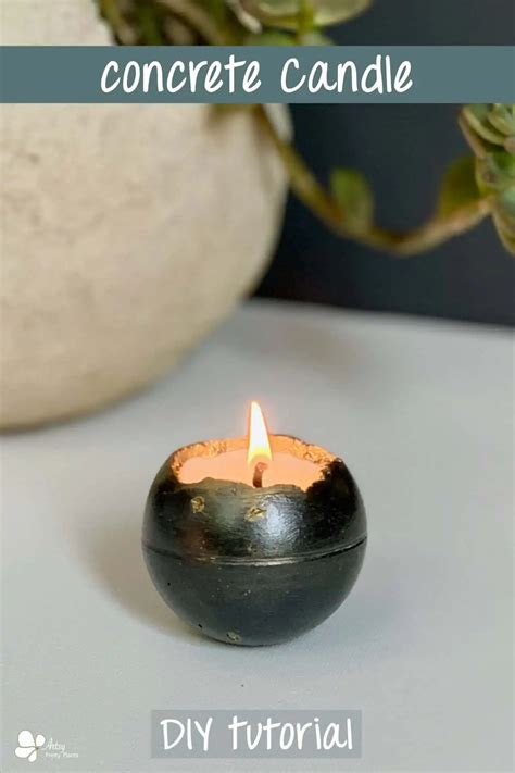 Gorgeous Concrete Candle Easy Diy Artsy Pretty Plants