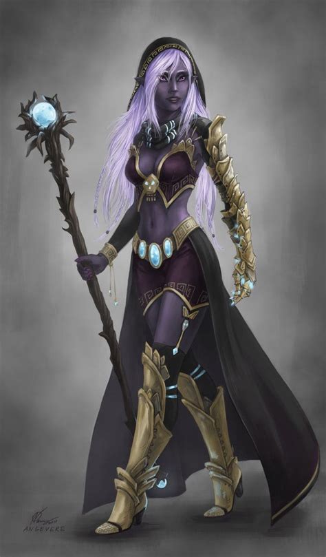 Angeveres Deviantart Gallery Dark Elf Fantasy Wizard Female Elf