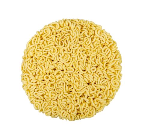 Premium Photo Dry Instant Noodles Isolated Round Asian Pasta