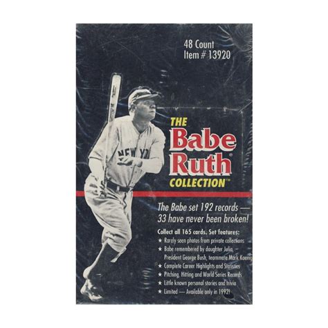 Megacards The Babe Ruth Collection Baseball Box Steel City