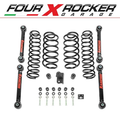 ASSETTO KIT DI RIALZO RANCHO 6CM PER JEEP WRANGLER TJ Four X Rocker