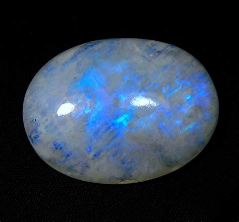 Karat Nat Rlich Blau Feuer Regenbogen Mondstein Oval Cabochon