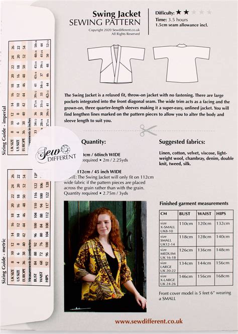 Swing Jacket Fabric Sewing Pattern By Sew Different Lullabee Fabrics