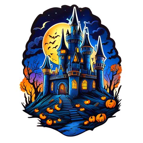 Halloween haunted castle clipart drawing | Clipart Nepal