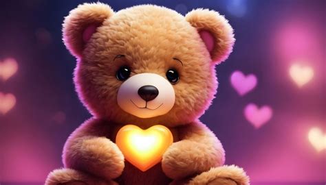 Teddy Bear With Heart Valentine Free Stock Photo - Public Domain Pictures