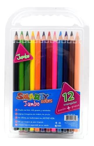 Lapices De Colores Jumbo 12 Piezas Smart Triangulares Envío gratis