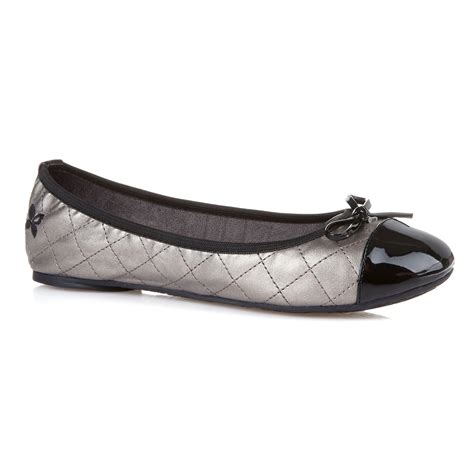 Butterfly Twists Olivia Foldable Ballerina Pumps Pewter