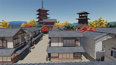 Old Japanese Town In Environments Ue Marketplace