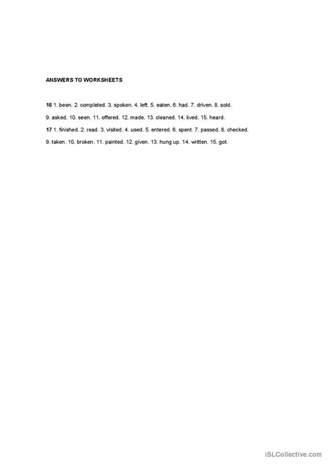 Present Perfect Tense English Esl Worksheets Pdf And Doc