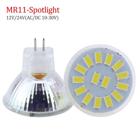 6x Spotlight Mr11 Led Bulb 5730 Smd 12 15 Leds 5w 7w Lampada Led Lamp 12v 24v White Warm