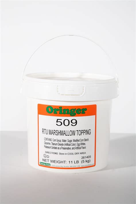 Marshmallow Topping Rtu Oringer Zcf509 Dippin Flavors