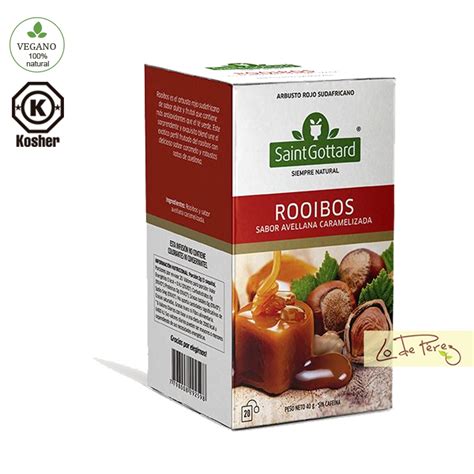 Rooibos Sabor Avellana Caramelizada X 20 Saquitos Saint Gottard