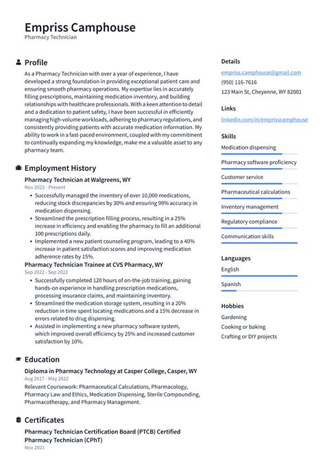 Walgreens Pharmacy Technician Resume Examples | ResumeCat