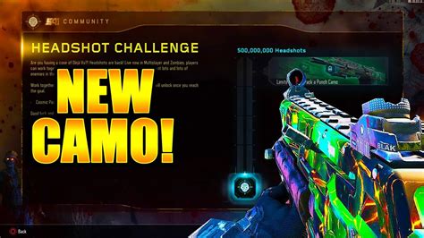 New Cosmic Camo Contract In Black Ops 3 Bo3 500 Million Headshot Challenge Youtube