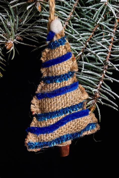 Handmade Christmas Tree Toy Christmas Toy Herringbone Tree Burlap