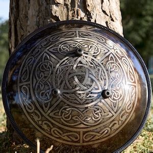 Steel Tongue Drum 432hz Or 440hz Tree Of Life Yggdrasill Triskeles Etsy