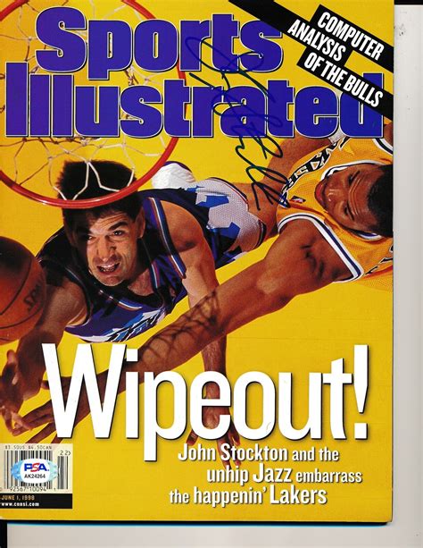 John Stockton Autographed Signed Sports Illustrated Magazine Autograph